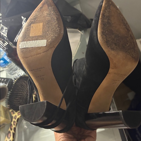 Saint Laurent Black Heeled Boots - Picture 3 of 6